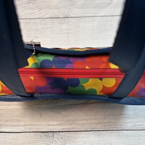 Disney Harvey’s Seatbelt Pop Art Rainbow Mickey Heads Tote Bag Purse Hang Tag - Picture 3 of 8